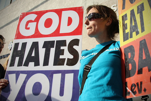 Westboro church member, courtesy Flickr users msun523