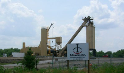 Ideker's south Kansas City asphalt plant. Photo courtesy: Ideker.