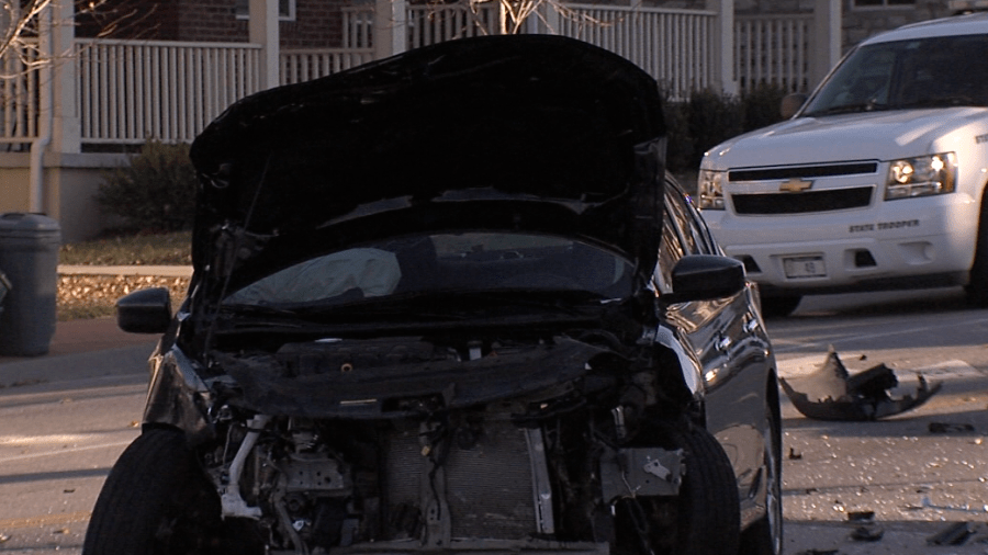 Officer-involved accident at 5th and Armstrong in KCK