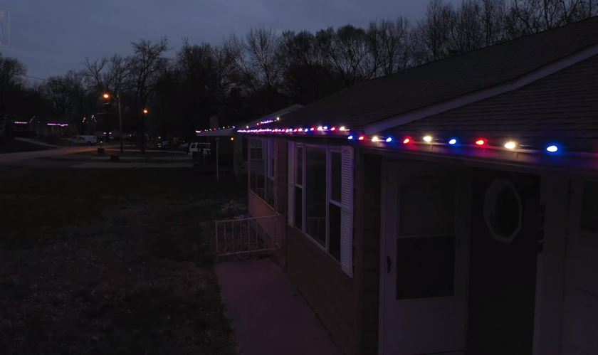 Picture of holiday lights during pandemic