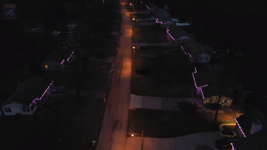 Picture of holiday lights during pandemic