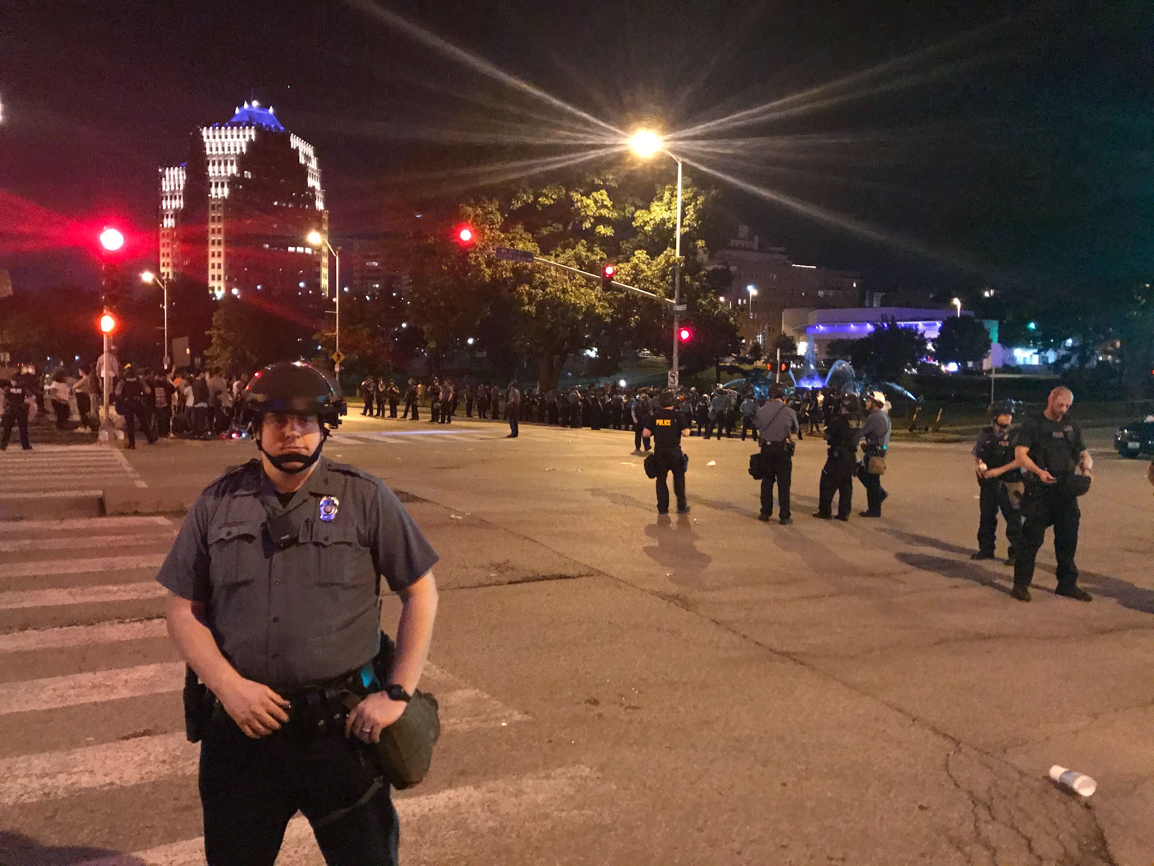 Picture of police in streets