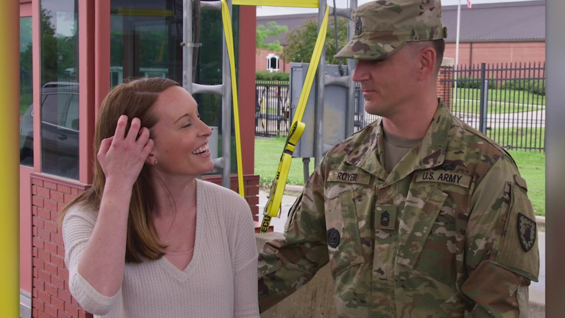 Picture of Ft. Leavenworth soldier and fiance