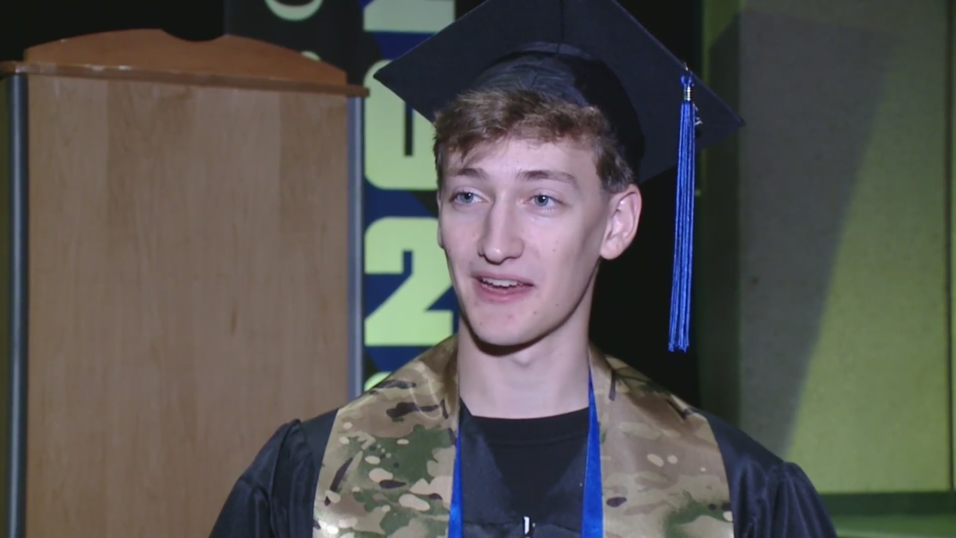 Picture of graduating senior going into the military